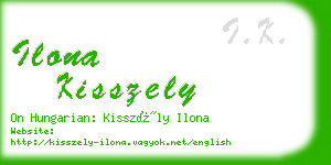 ilona kisszely business card